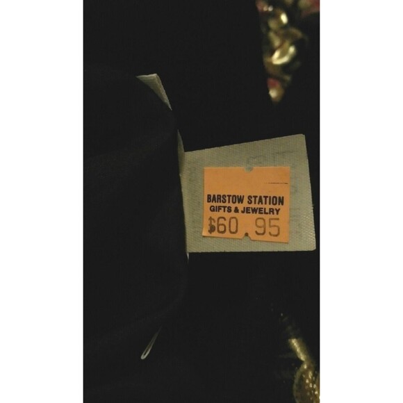 Vintage 80s Metallic Gold Pink/Black Abstract Bomber Jacket OSFM New - Picture 9 of 9